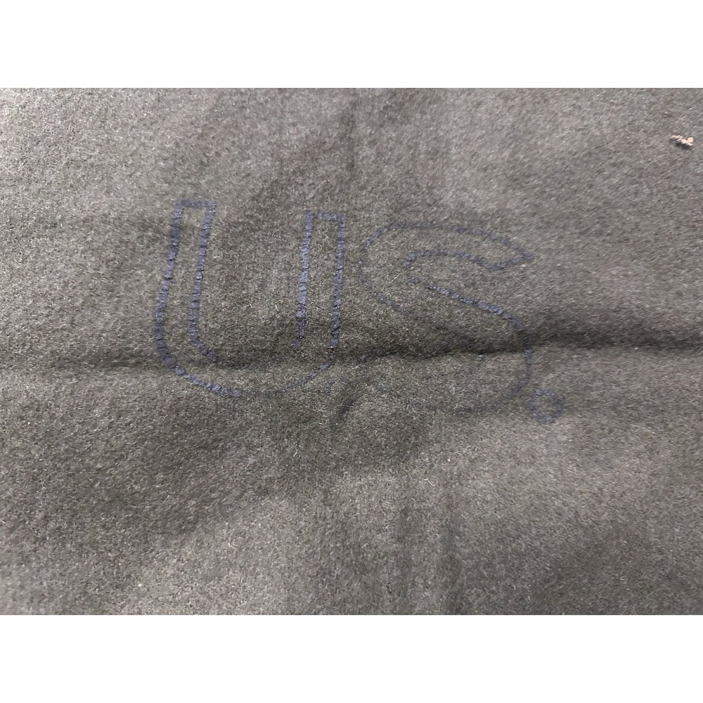 US Army Medical Dept Wool Blanket OD Green Military Surplus Vintage 64”x 81”